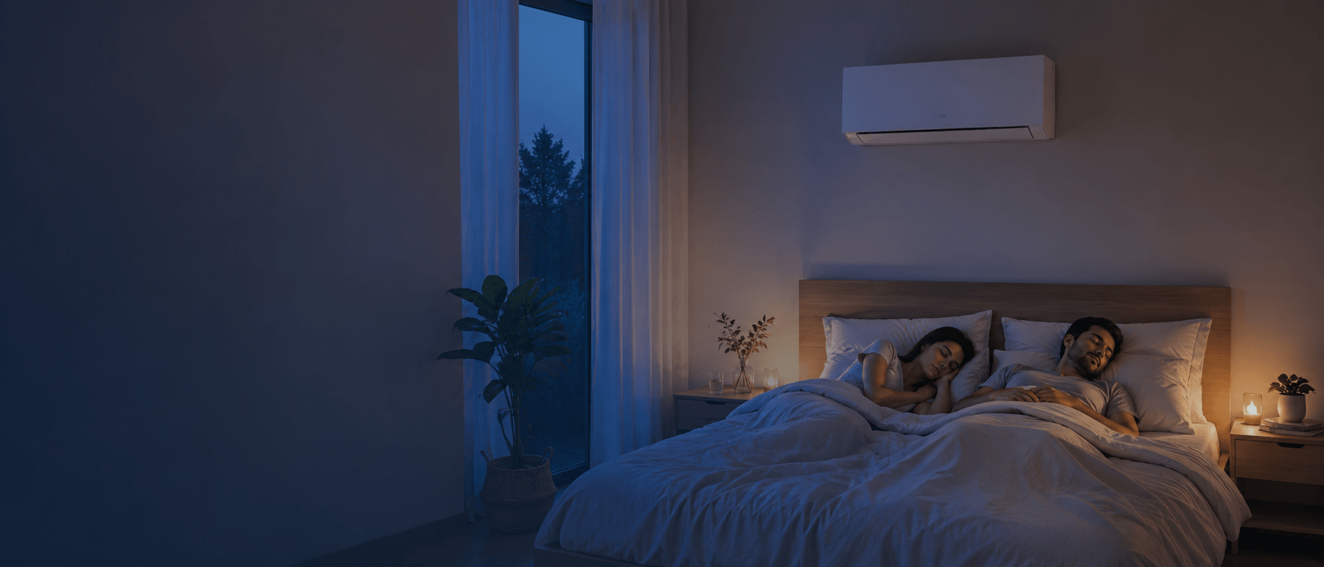 Sinclair Klimaanlage in einem Schlafzimmer